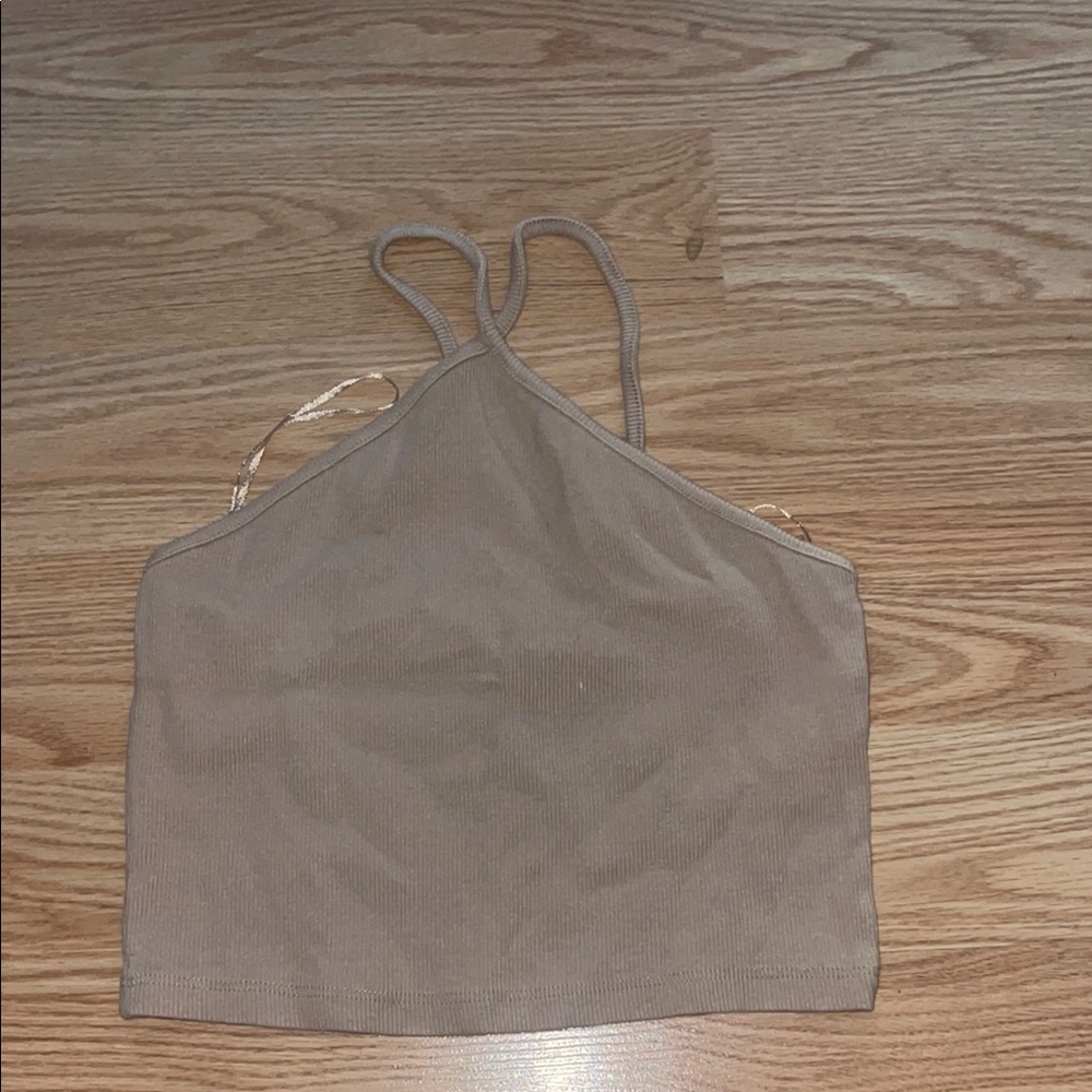 Women's Tan Halter Top